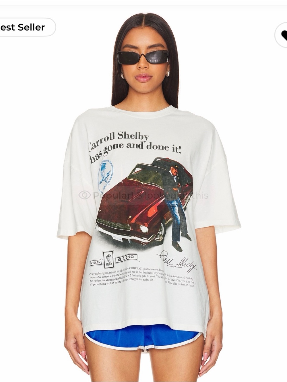 Carroll Shelby Graphic Short Sleeve Tee - White